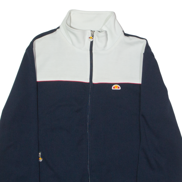 ELLESSE Mens Track Jacket Blue Colourblock L Online now