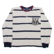 POLO RALPH LAUREN Boys Polo Shirt Cream Striped Long Sleeve 4Y Sale