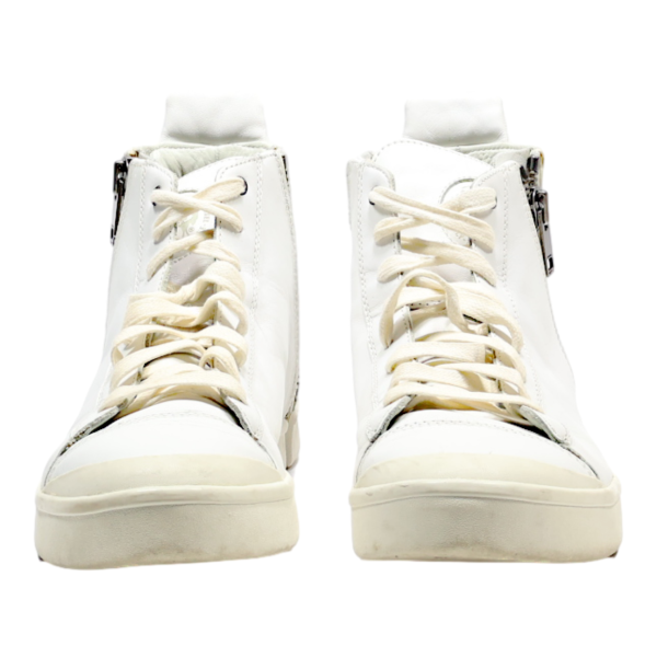 DIESEL High Top Trainers White Leather Mens UK 11.5 Online Sale