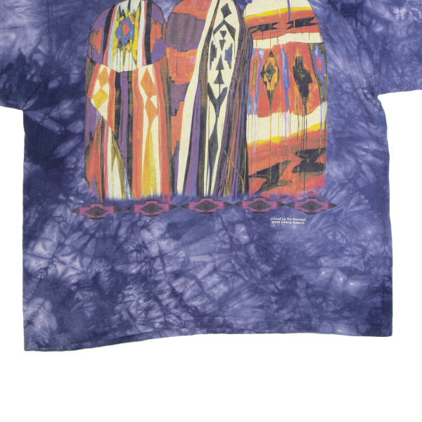 THE MOUNTAIN People Mens Tie Dye T-Shirt Purple USA XL Online