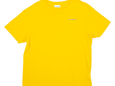 THE NORTH FACE Mens T-Shirt Yellow Crew Neck L For Sale