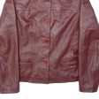 SILVERSTREAM LONDON Womens Jacket Maroon Leather M Discount