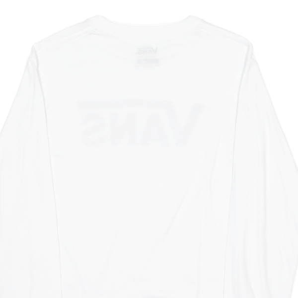 VANS Boys T-Shirt White Long Sleeve Crew Neck L Online Hot Sale