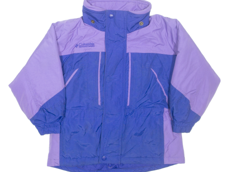 COLUMBIA Girls Ski Jacket Purple Nylon 4-5Y Fashion