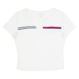 TOMMY HILFIGER Cropped Womens T-Shirt White S Online Hot Sale