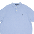 POLO RALPH LAUREN Custom Slim Fit Mens Polo Shirt Blue 2XL Online Sale