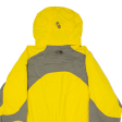 THE NORTH FACE Mens Ski Coat Yellow Nylon Hooded Colourblock XL Cheap