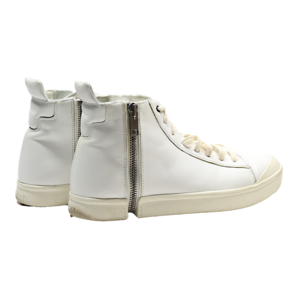 DIESEL High Top Trainers White Leather Mens UK 11.5 Online Sale