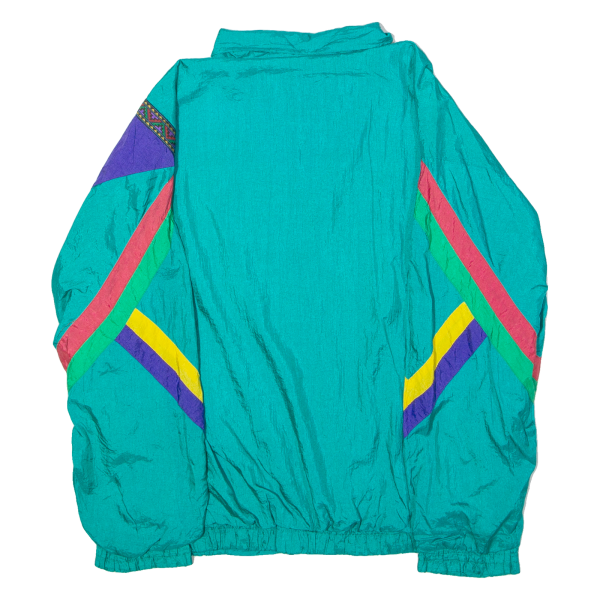 E. RENO SPORT Mens Shell Jacket Green Nylon 80s Crazy Pattern S Online