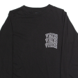 VANS Mens T-Shirt Black Long Sleeve XS Online Sale