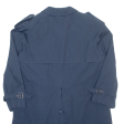 BROOK TAVERNER Mens Trench Coat Blue M Hot on Sale