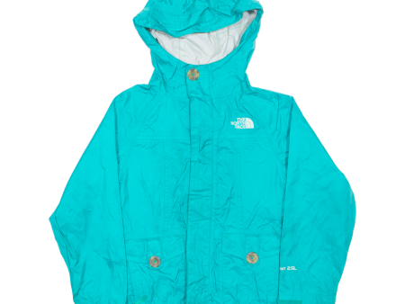 THE NORTH FACE Lightweight Girls Rain Jacket Blue Nylon Hooded 6Y Online Sale