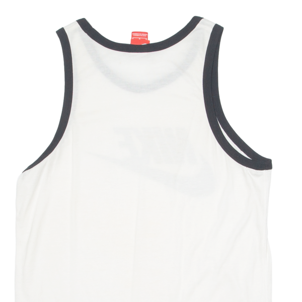 NIKE Mens Vest White Sleeveless Crew Neck M Cheap