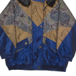 LONDON CLUB Womens Coat Blue 90s Hooded Floral L Online now