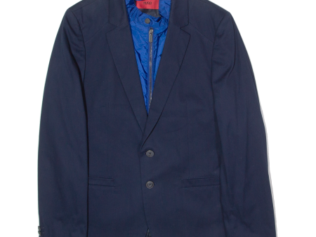 HUGO Ayan Mens Blazer Jacket Blue M Sale