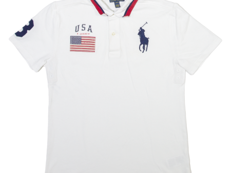 POLO RALPH LAUREN Boys Polo Shirt White L For Discount