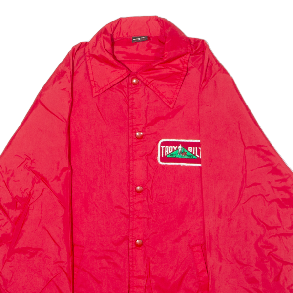 SPORTSMASTER Troy Bilt Rototillers Mens Coach Jacket Red Nylon 80s S Online Sale