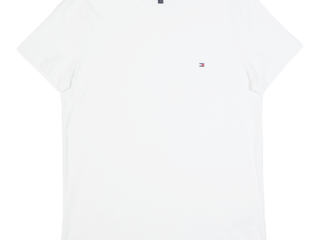 TOMMY HILFIGER Mens T-Shirt White M on Sale