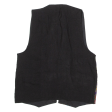 Mens Waistcoat Black Knit 90s Crazy Pattern L Online Sale