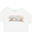 PULL & BEAR Guns N  Roses Womens Band T-Shirt White S Hot on Sale