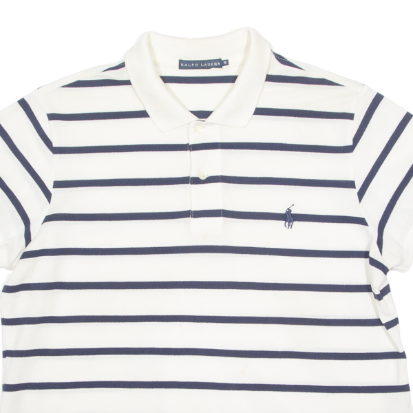 POLO RALPH LAUREN Boys Polo Shirt White Striped XL Online Hot Sale