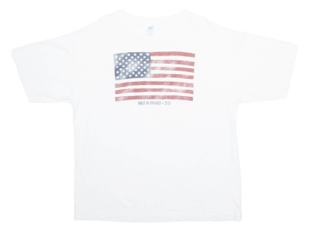 USA Mens T-Shirt White USA XL on Sale