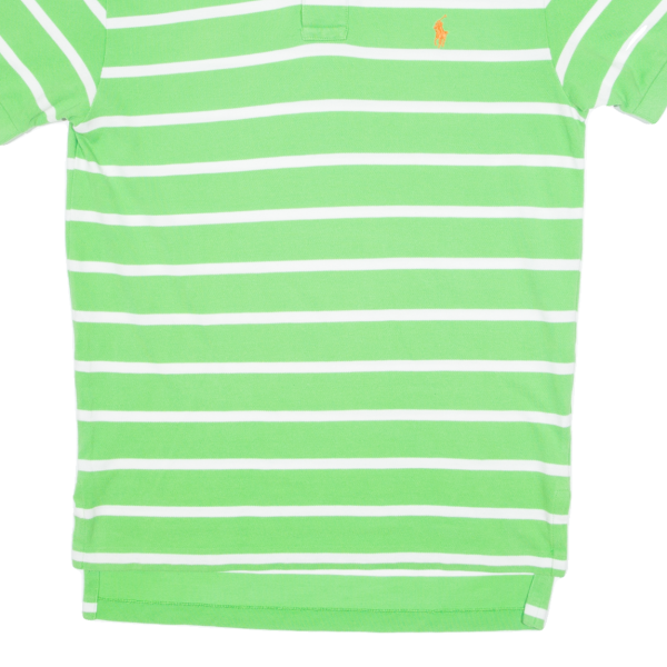 POLO RALPH LAUREN Mens Polo Shirt Green Striped S Fashion