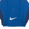 NIKE Womens Pullover Jacket Blue Nylon 90s Colourblock XL Sale