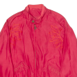 CARLO COLUCCI Embroidered Mens Bomber Jacket Red Silk 90s XL Supply