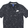 NIKE Mens Polo Shirt Black Crazy Pattern S For Cheap