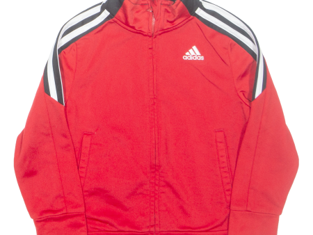 ADIDAS Boys Track Jacket Red 3-4Y Hot on Sale