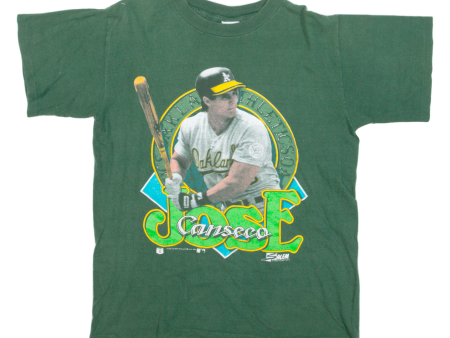 SALEM SPORTSWEAR MLB Oakland Athletics Jose Canseco Mens T-Shirt Green 90s USA M Supply