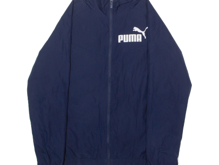 PUMA Mens Windbreaker Jacket Blue S For Discount