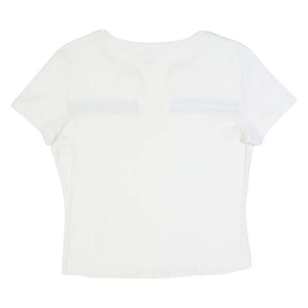 TOMMY HILFIGER Cropped Womens T-Shirt White S Online Hot Sale