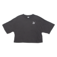 PUMA Cropped Womens T-Shirt Black Crew Neck M Online