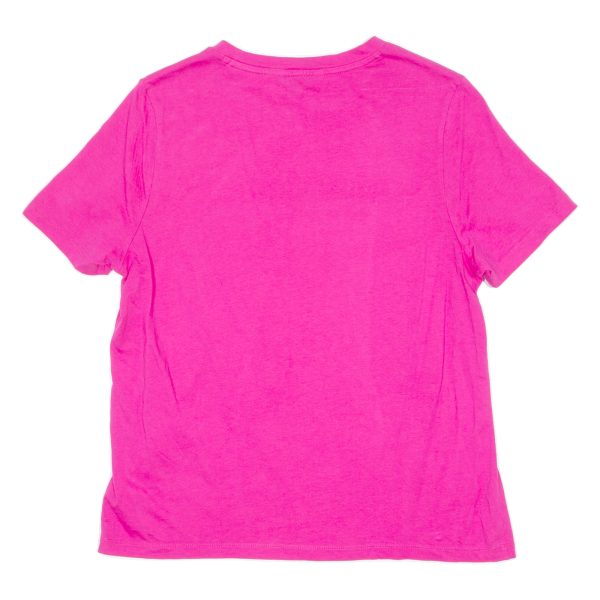 TOMMY HILFIGER Womens T-Shirt Pink Crew Neck L Online Sale