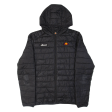 ELLESSE Mens Puffer Jacket Black Hooded M Discount