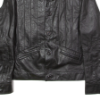 Womens Jacket Black Leather 90s UK 12 Discount