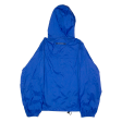 TOMMY HILFIGER Mens Rain Jacket Blue Nylon Hooded L Online Hot Sale