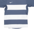 NIKE Rugby Striped Mens T-Shirt Blue Crew Neck M Discount