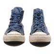 CONVERSE High Top Trainers Blue Canvas Mens UK 8.5 Hot on Sale