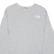 THE NORTH FACE Mens T-Shirt Grey Long Sleeve Crew Neck M For Cheap