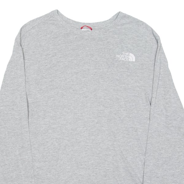 THE NORTH FACE Mens T-Shirt Grey Long Sleeve Crew Neck M For Cheap