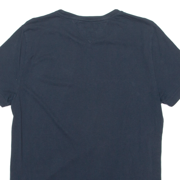 TOMMY HILFIGER Mens T-Shirt Blue Crew Neck L Discount