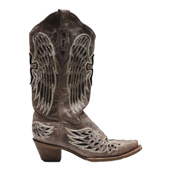 CORRAL Cowboy Boots Grey Leather Womens UK 6.5 For Sale