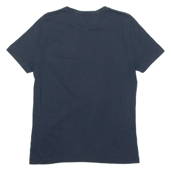 TOMMY HILFIGER Mens T-Shirt Blue Crew Neck L Discount