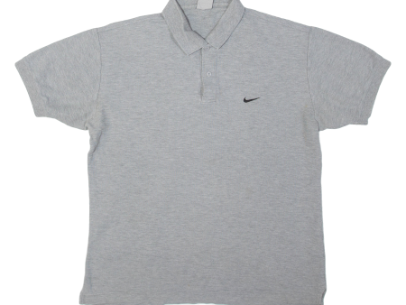 NIKE Mens Polo Shirt Grey L on Sale