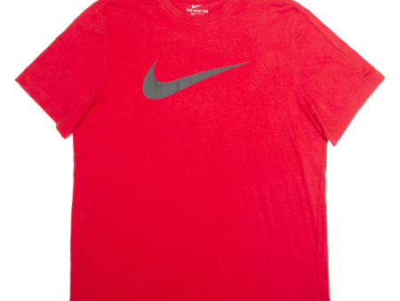 NIKE Mens T-Shirt Red XL on Sale