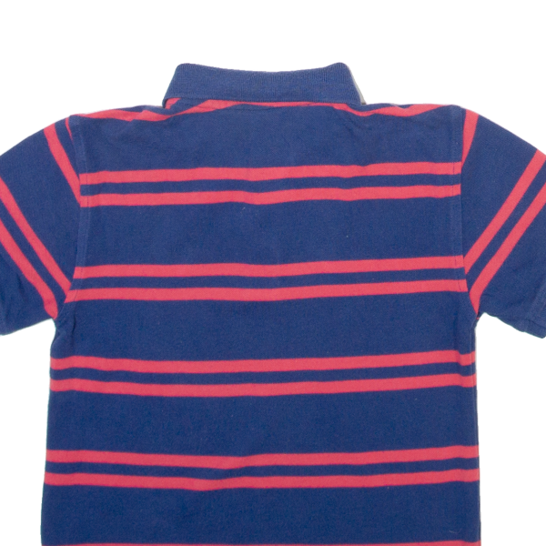 NAUTICA Boys Polo Shirt Blue Striped L For Cheap