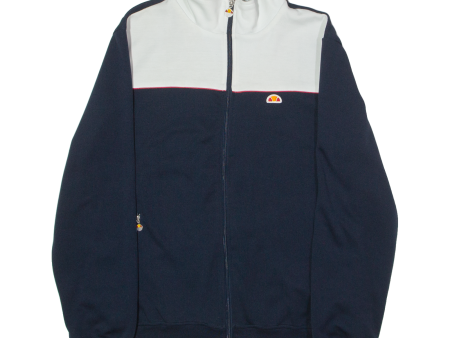 ELLESSE Mens Track Jacket Blue Colourblock L Online now